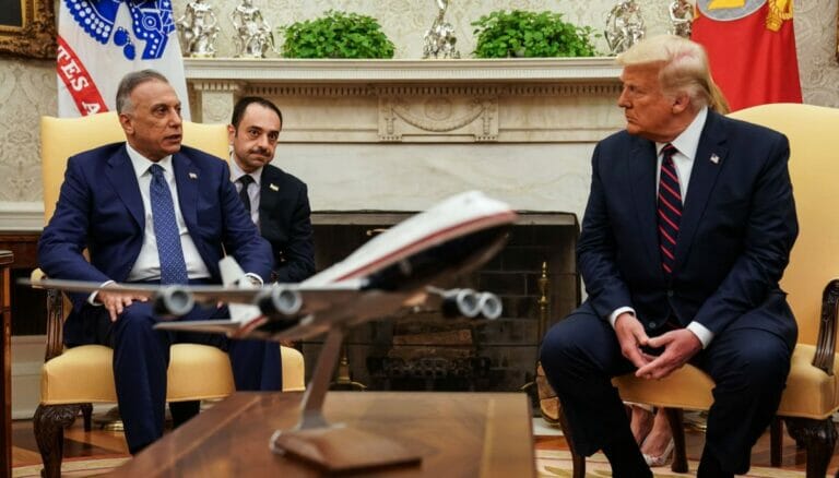 Der irakische Premierminister Mustafa al-Kadhimi und US-Präsident Trump