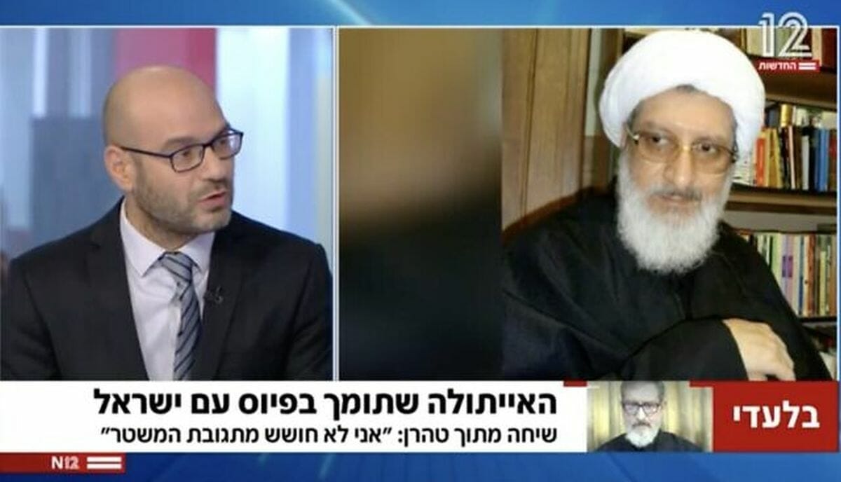 Der der ehemalige iranische Ayatollah Abdol-Hamid Masoumi-Tehrani im Interview mit Channel12