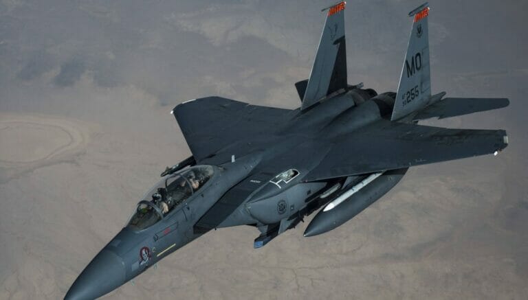 Eine F-15E Strike Eagle der U.S. Air Force