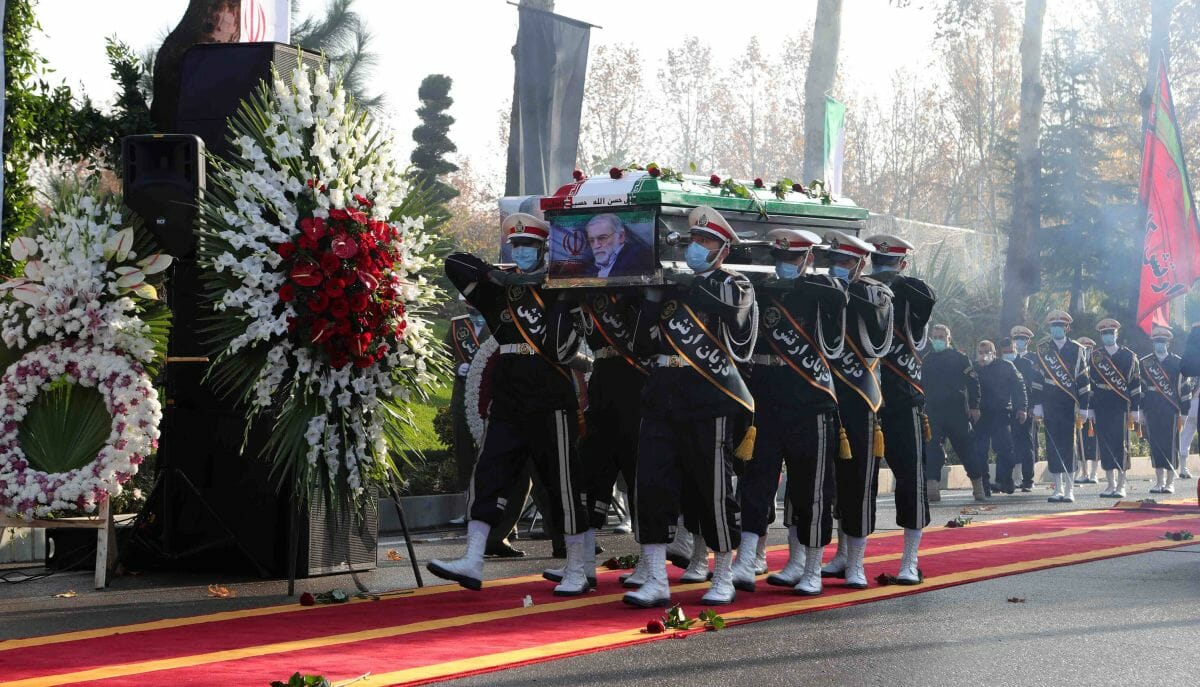 Begräbnis des im November getöteten "Vaters der iranischen Atombombe" Mohsen Fakhrizadeh