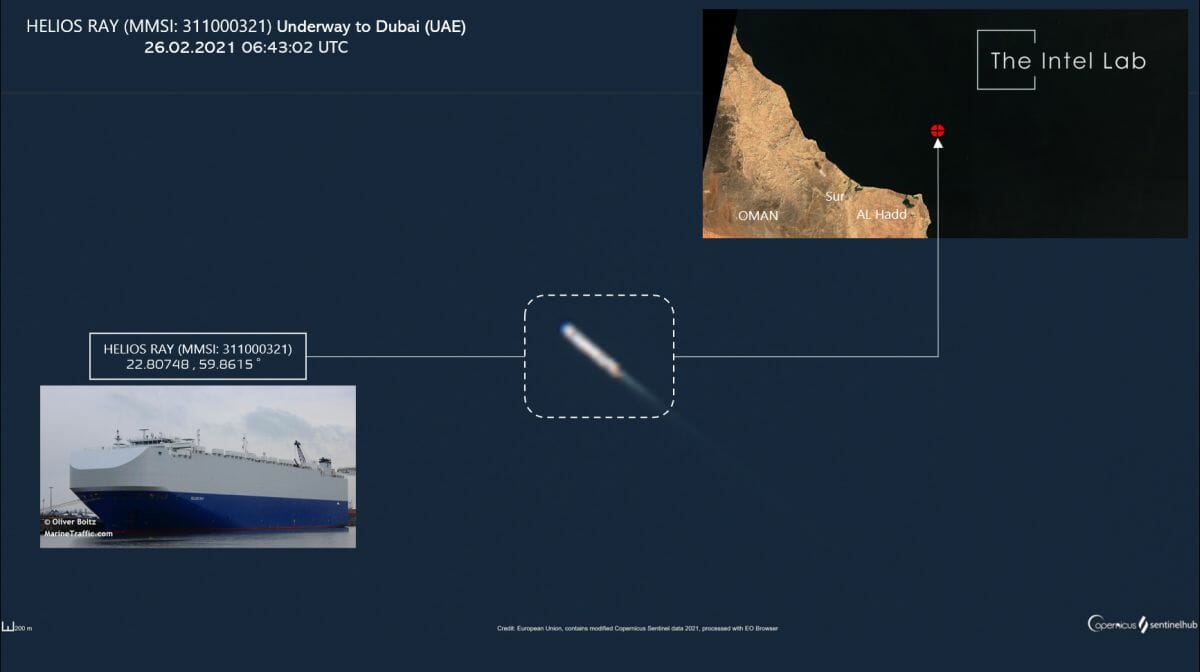 Am vergangenen Donnerstag war das israelische Schiff Helios Ray im Golf von Oman angegriffen worden