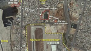Satellitenaufnahme von Raketenproduktionsstätten der Hisbollah in Beirut