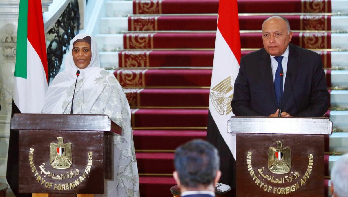 Pressekonferenz der sudanesischen Außenministerin Mariam al-Sadiq al-Mahdi und ihres ägyptischen Amtskollegen Sameh Shoukry