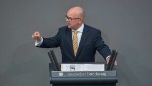 Frank Müller-Rosentritt bei einer Rede im Deutschen Bundestag