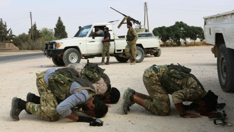 Milizionäre der mit der Türkei verbündeten „Syrischen Nationalen Armee“