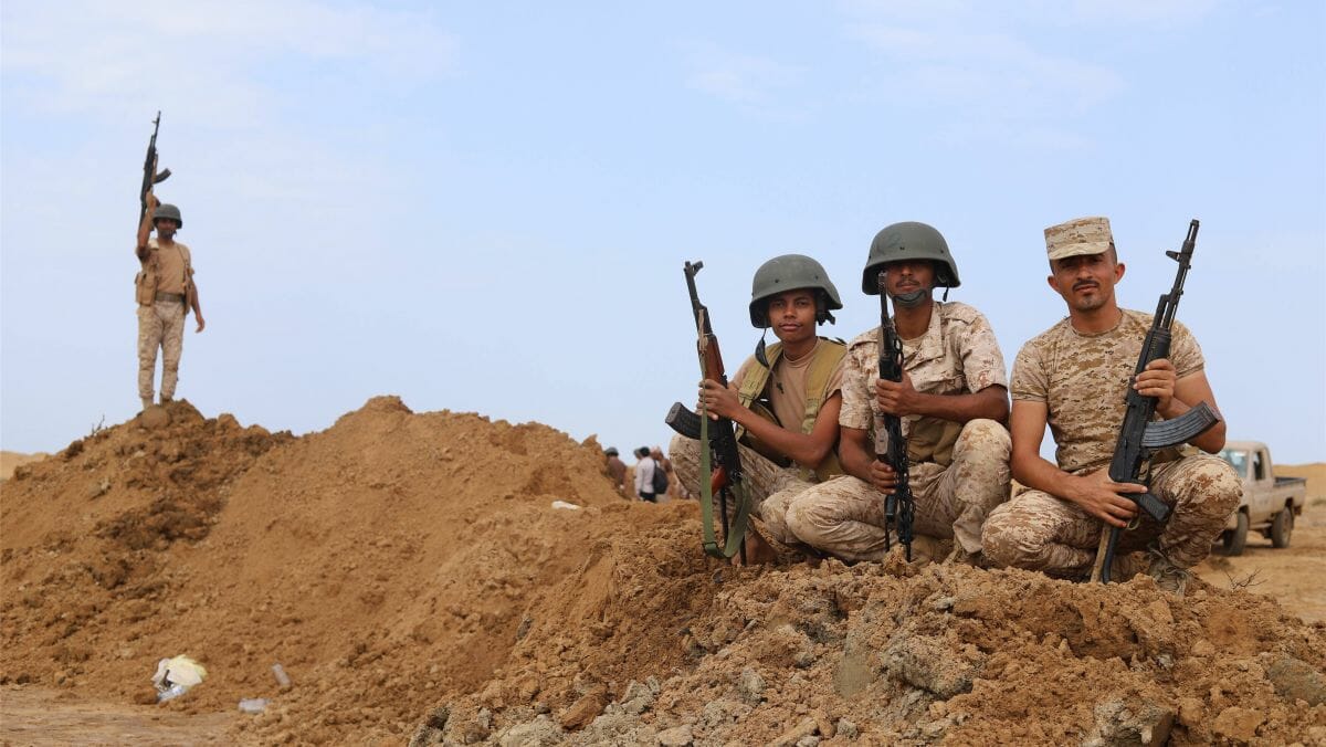 Regierungstreue Truppen in Marib im Jemen