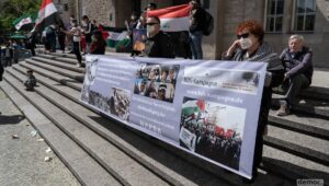 Die antisemitische BDS-Bewegung auf der Berliner Demonstration zum „Nakba“-Tag