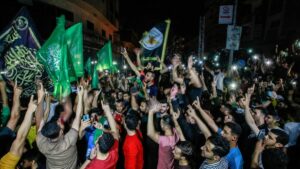 Die Hamas in Gaza feiert den Waffenstillstand als Sieg über Israel