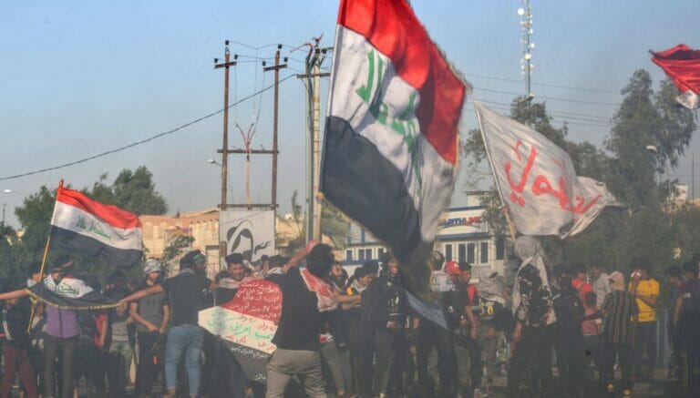 Bei den regierungskritischen Protesten im IRak kommt es immer wieder zu Gewalt gegen Demonstranten