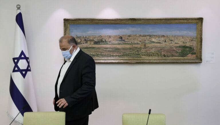 Der Vosritzende der arabisch-israelischen Partei Ra’am (Vereinigte Arabische Liste), Mansour Abbas
