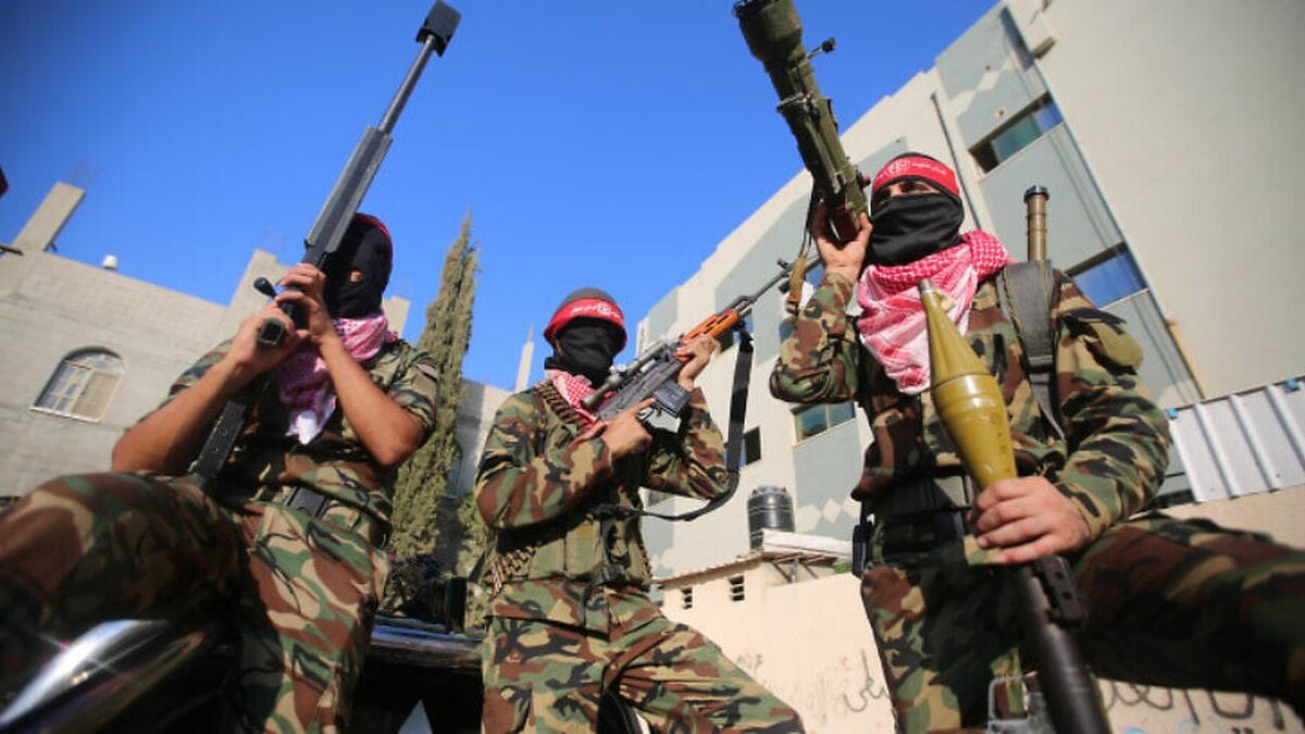 Mitglieder der PFLP auf einer Demonstration in Gaza