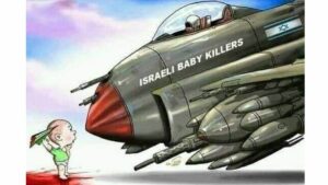 „Babymörder Israel“: Antisemitische Twitterkarikatur
