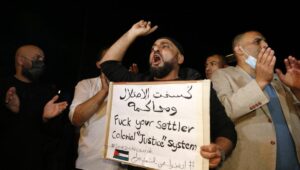 Demonstration in Jerusalem gegen die möglichen Zwangsräumungen in Sheikh Jarrah