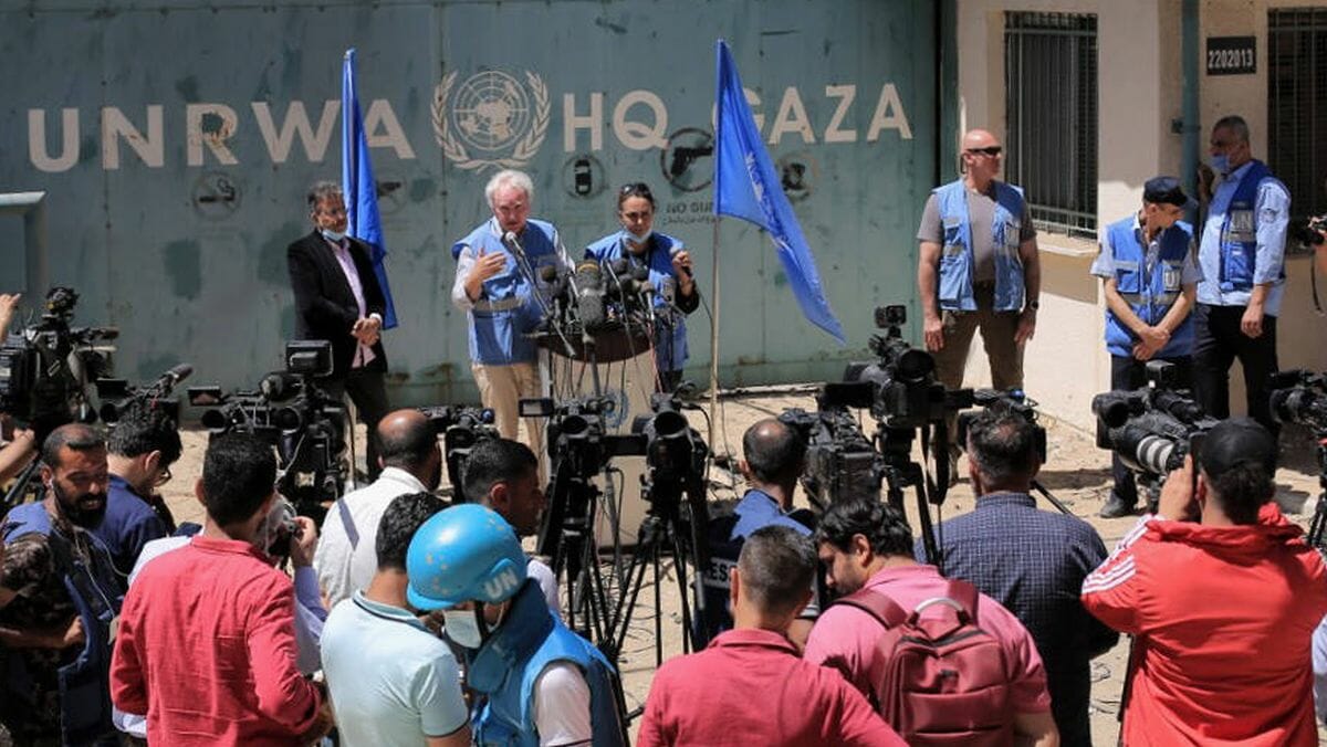Direktor der UNRWA in Gaza, Matthias Schmale, bei einer Pressekonferenz