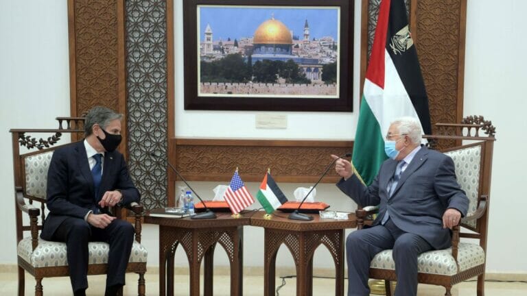 US-Außenminister Blinken zu Besuch bei Abbas in Ramallah im Mai 20121