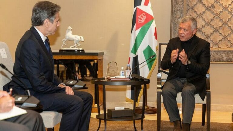US-Außenminister Antony Blinken zu Besuch bei König Abdullah II von Jordan in Amman am 26. Mai 2021