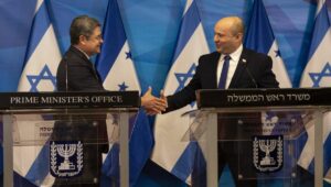 Honduras' Präsident Hernández und Israel Premier Bennett