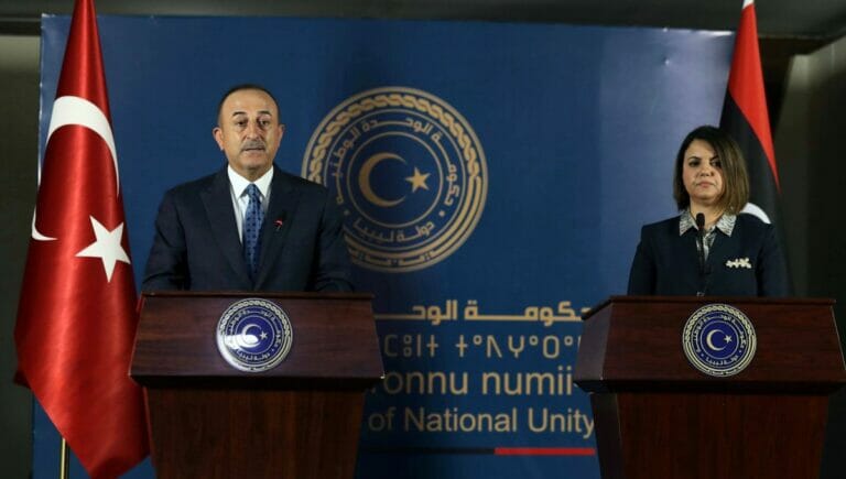 Streitpunkt Libyen: Der türkische Außenminister Cavusoglu zu Gast in Tripolis