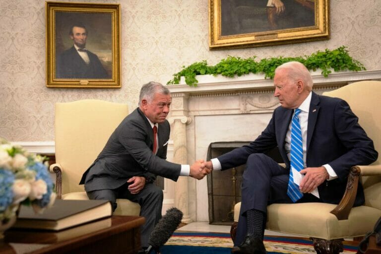Vor wenigen Tagen war Jordaniens König Hussein II. zu Gast im Weißen Haus. (© imago images/ZUMA Wire)