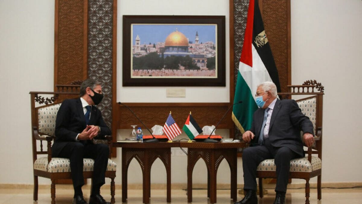 US-Außenminister Blinken bei einem Treffen mit PA-Präsidenten Abbas in Ramallah