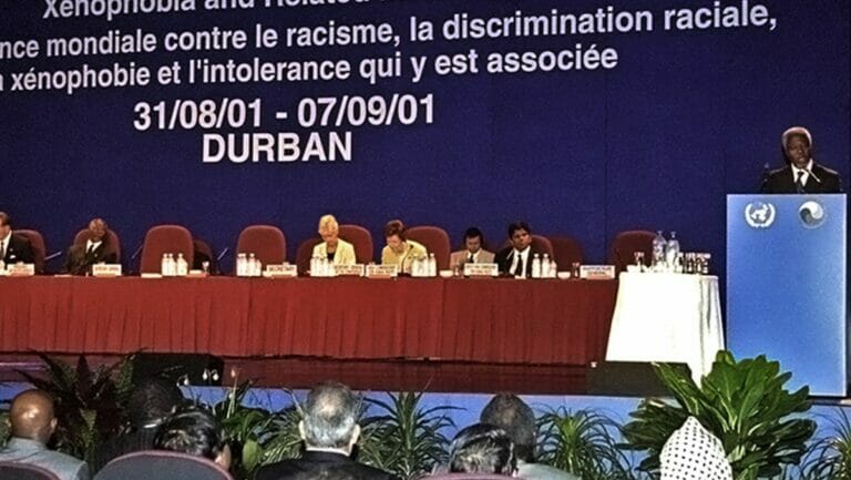 Panel der Durban-Konferenz im Jahr 2001