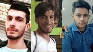 Drei vom iranischen Regime getötete Demonstranten: Ali Mazraeh, Qassem Khediri und Mustafa Naimavi