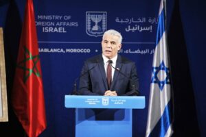 Folge des Abraham-Abkommens: Israelas Außenminister Jair Lapid zu Besuch in Marokko. (© imago images/Xinhua)