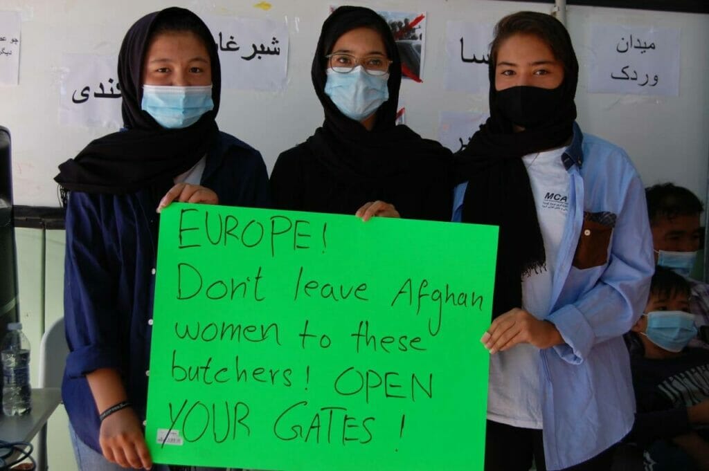 Eine Botschaft aus Moria: „Wir sagen Nein zu den Taliban!“