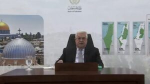 Mahmud Abbas bei seiner Rede vor der UNO-Generalversammlung
