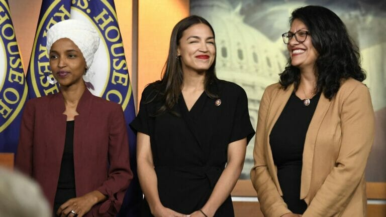 Drei US-Demokratinnen des "Squad": Ilhan Omar, Alexandria Ocasio-Cortez und Rashida Tlaib