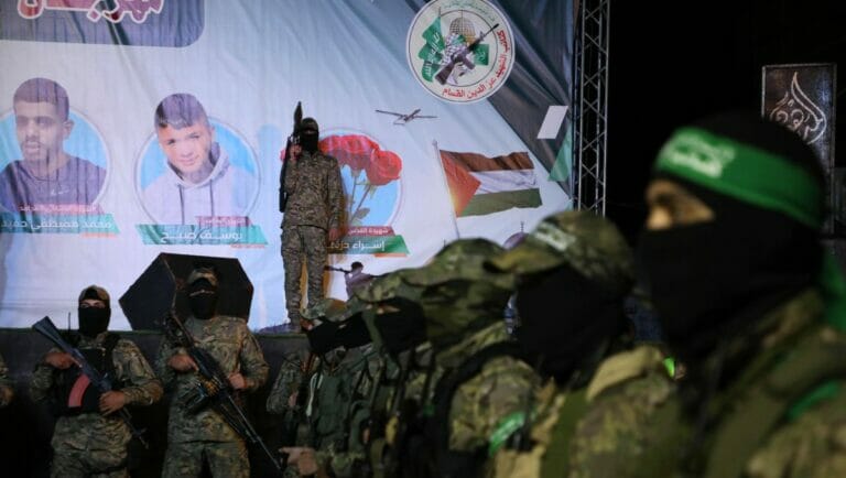 Gedenkfeier der Hamas für ihre in der Westbank getöteten Kämpfer