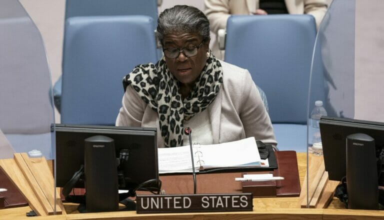Die US-Botschafterin bei den Vereinten Nationen Linda Thomas-Greenfield