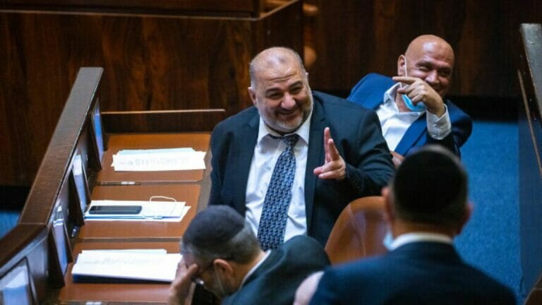 Mansour Abbas in der Knesset, dem israelischen Parlament