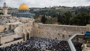 Betende Juden an der Westmauer des Tempelbergs