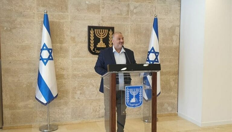 Der Vorsitzenden der arabisch-israelischen Ra'am-Partei, Mansour Abbas