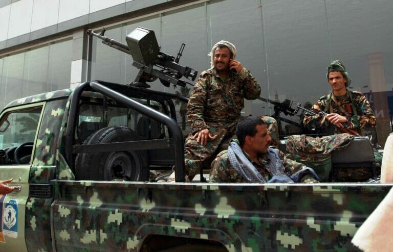 Mitglieder der Huthi-Miliz im Jemen. (© imago images/UPI Photo)