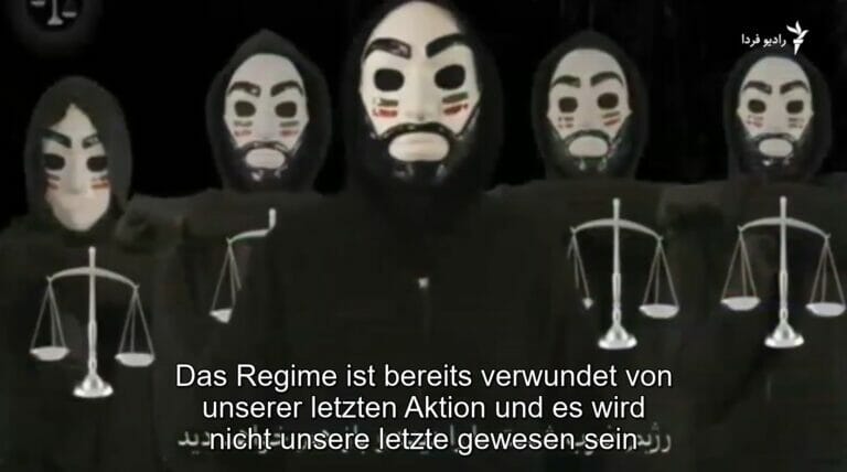 Ausschnitt aus dem Video der Hackergruppe »Edaalate-Ali«