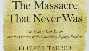 Das cover von Eliezer Taubers Buch über die Ereignisse in Deir Yassin