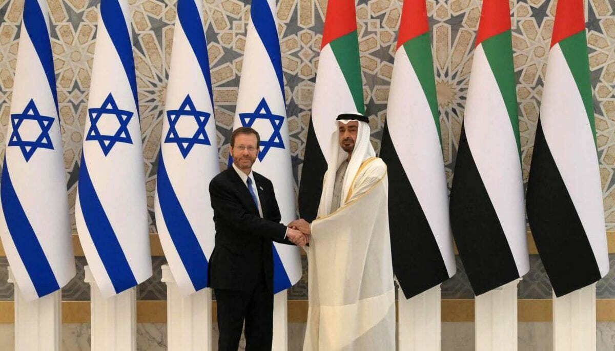 Israels Präsident Isaac Herzog zu Besuch in den verenigten Arabischen Emiraten