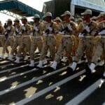 Einheit der Revolutionsgarde bei Militärparade in Teheran