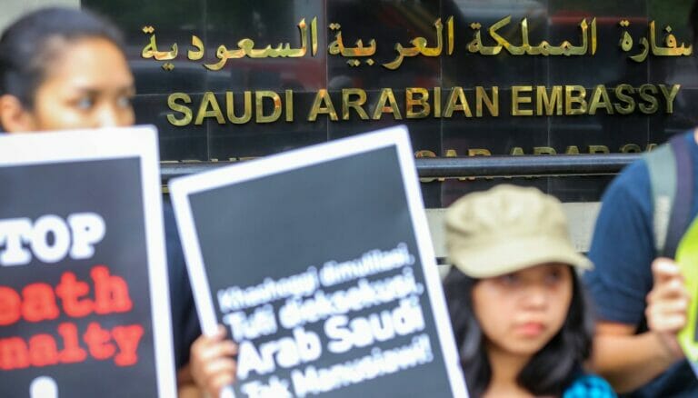 Demonstration gegen die Todesstrafe in Saudi-Arabien