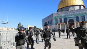 Erneut mussten israelische Sicherheitskräfte auf dem Tempelberg für Ordnung sorgen