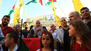 Jibril Rajoub sprich auf einer Fatah-Veranstaltung