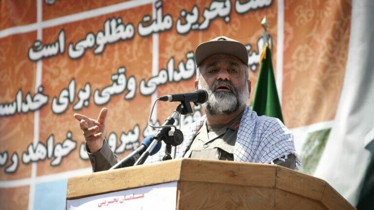 Stellvertretende Oberbefehlshaber für die Koordination der Iranischen Revolutionsgarden, General Mohammad Reza Naghdi