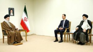 Präsident Assad und Präsident Raise bei Revolutionsführer Khamenei