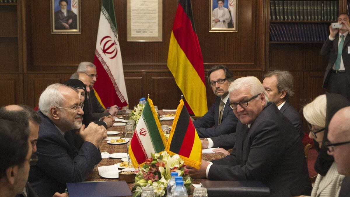 Frank-Walter Steinmeier zu Besuch bei ehemaligen iranischen Außenminister Zariv