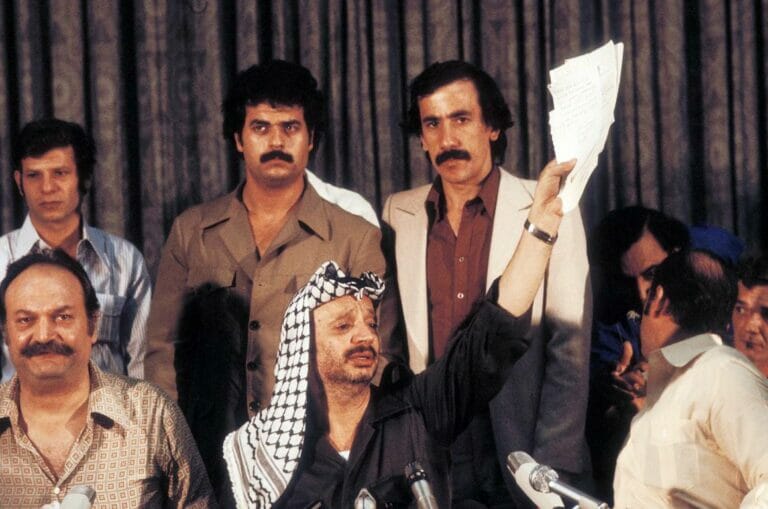 PLO-Chef Jassir Arafat 1988, dem Jahr der Ausrufung des »Staates Palästina«. (© imago images/Sven Simon)