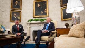 Jordaniens König Abduallhe zu Beusch bei US-Präsident Biden im Jahr 2021