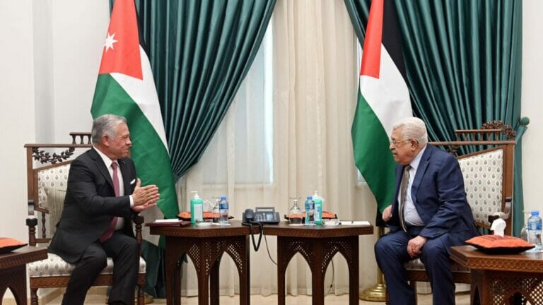 Jordaniens König Abdullah und Präsident der Palästinensichen Autonomiebehörde Abbas