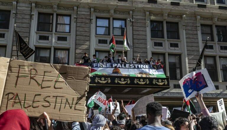 Demonstration der antisemitischen BDS-Bewegung in Boston